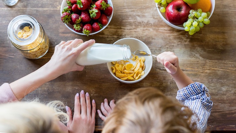 Clean fresh oil-free breakfast